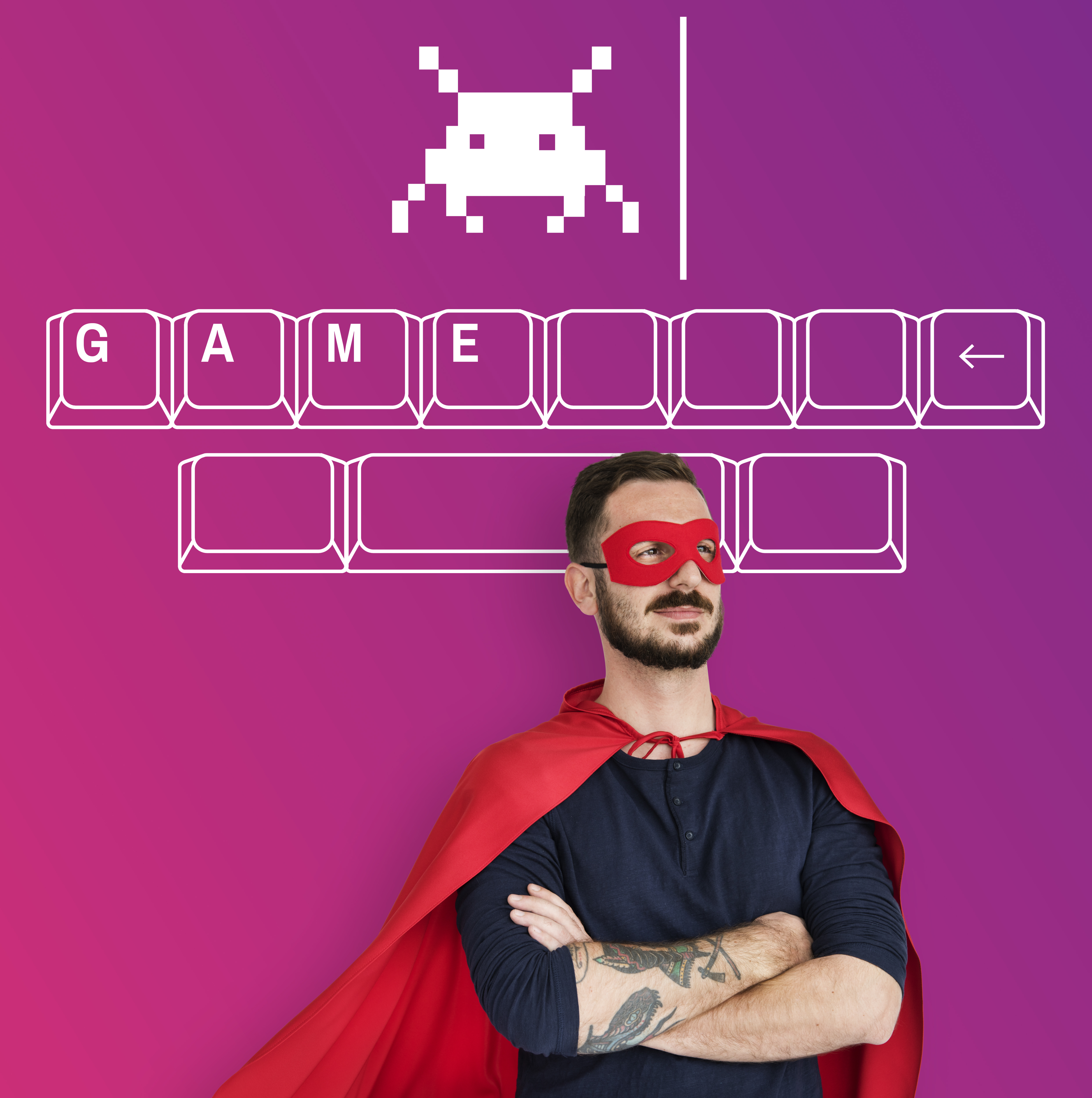 Colorful game collage